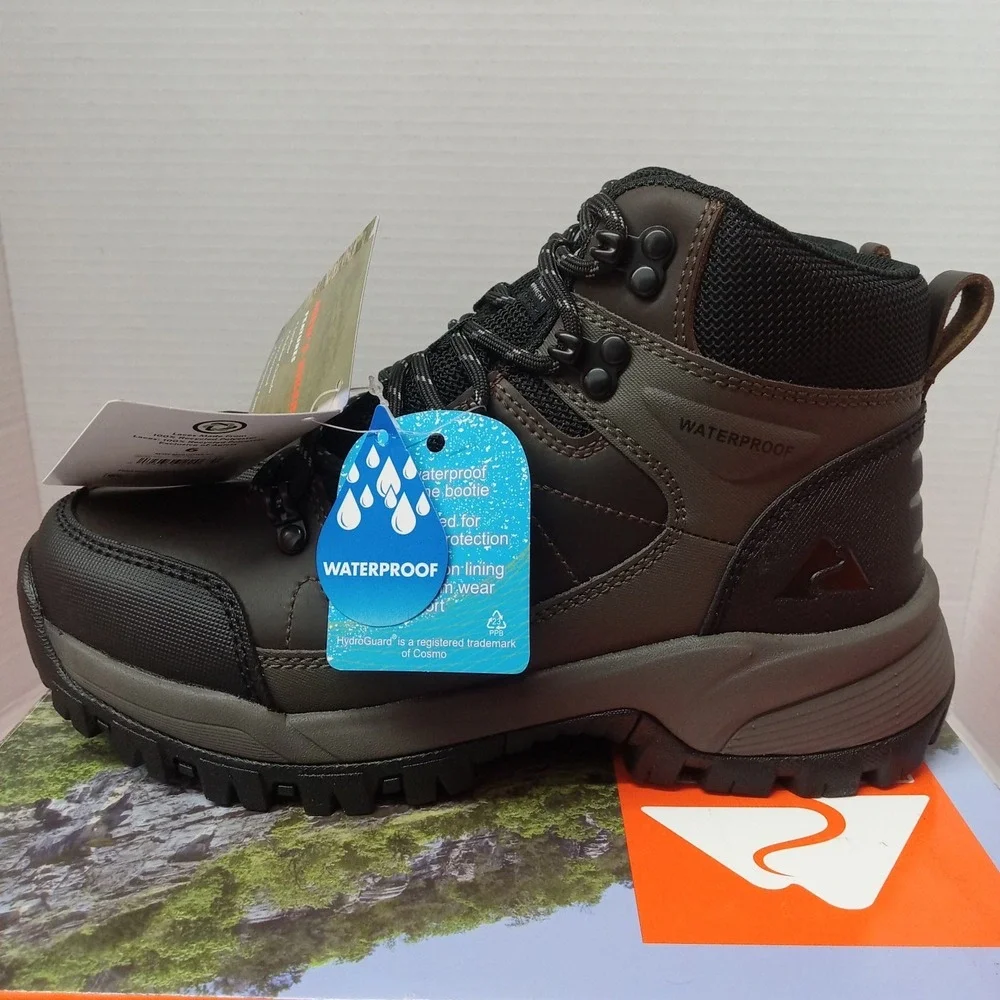 Ozark Trail OT Meadows 2.0 Men's Hiking Boots Size 6 Brown Waterproof Leather
